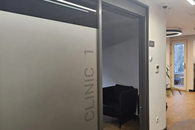 Door of Treatment Room 1 at the dental clinic, Kadıköy Caddebostan